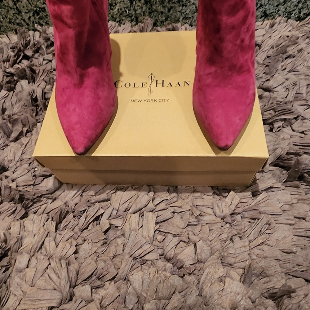 Cole Haan Suede Wedge Bootie W/Nike Air Technology Size 9